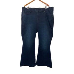 Torrid Bombshell Flare Women's Plus 24Short Dark Wash Denim Jeans NWT